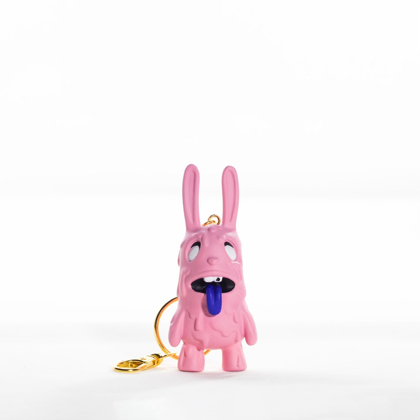 Micro Zombie Bunny Keychain - Pink