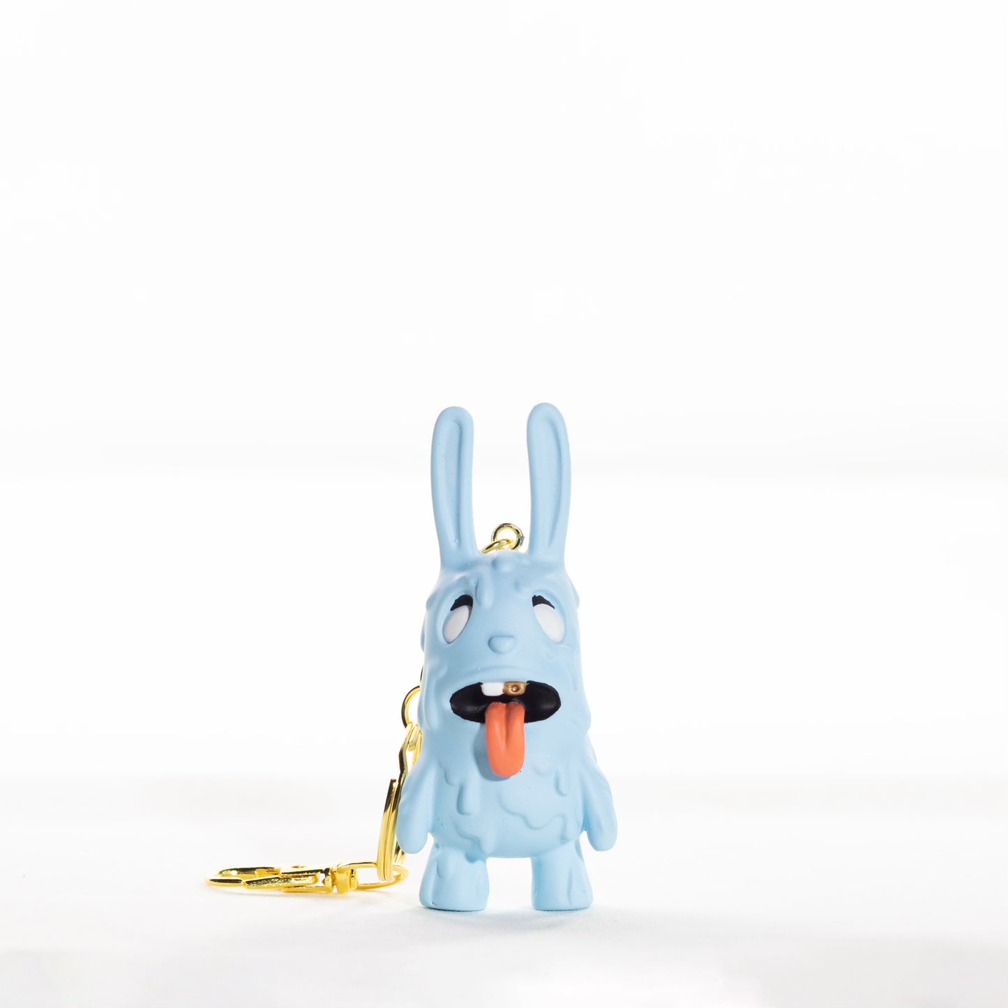 Micro Zombie Bunny Keychain - Blue