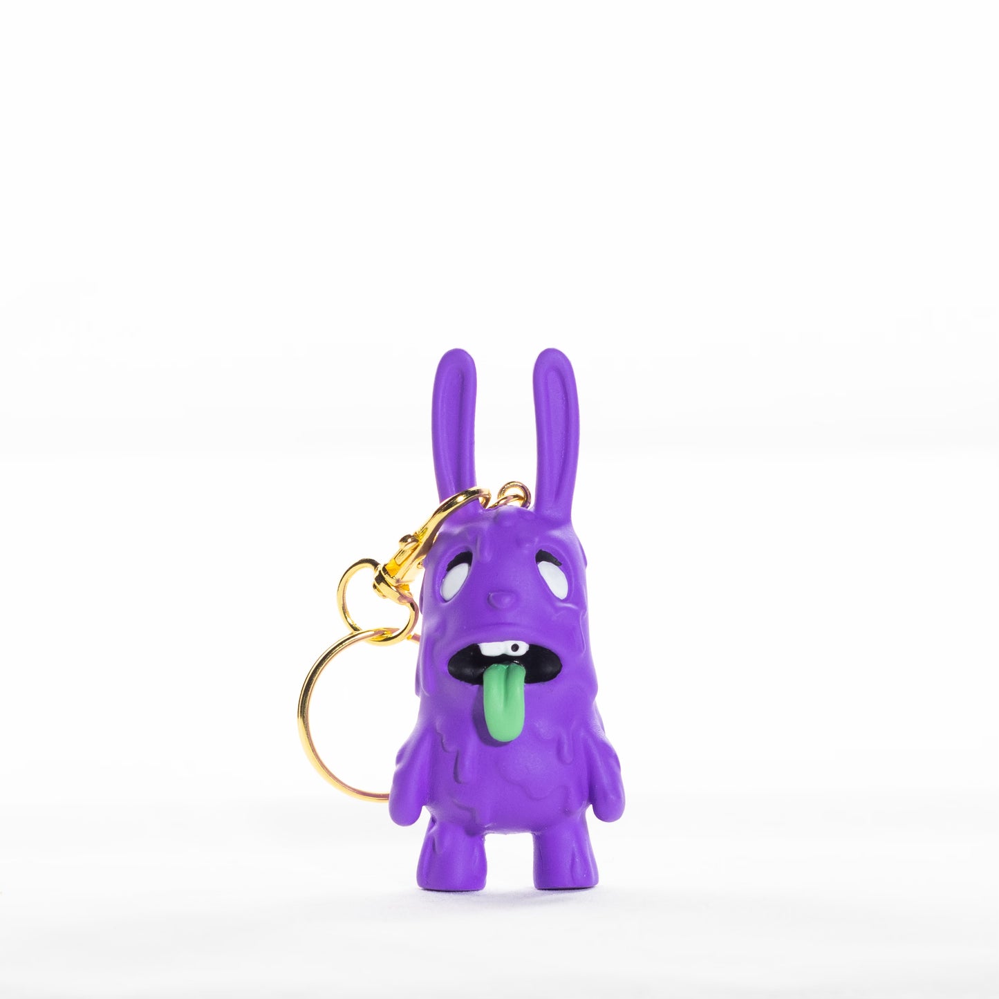 Micro Zombie Bunny Keychain - Purple