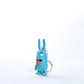Micro Zombie Bunny Keychain - Blue