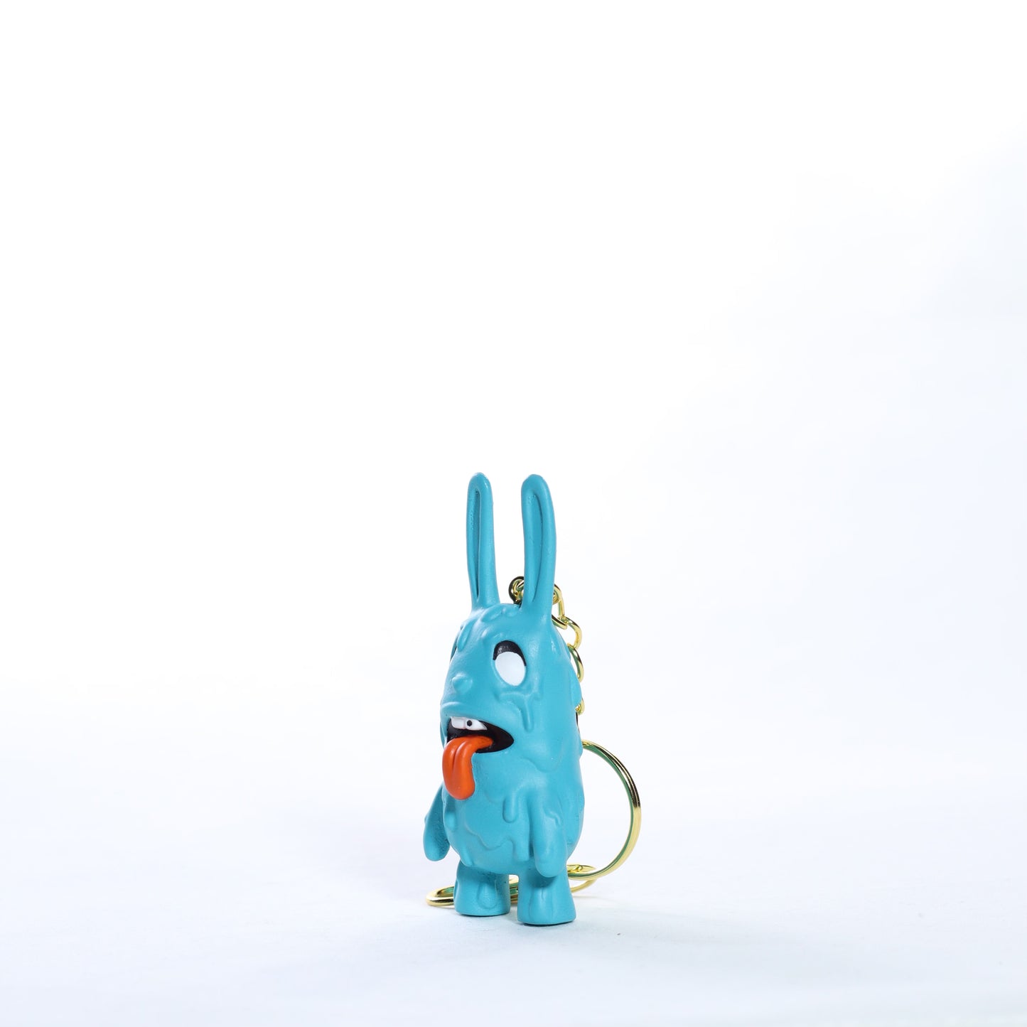 Micro Zombie Bunny Keychain - Blue