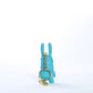 Micro Zombie Bunny Keychain - Blue