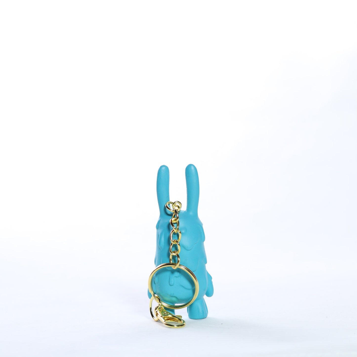 Micro Zombie Bunny Keychain - Blue