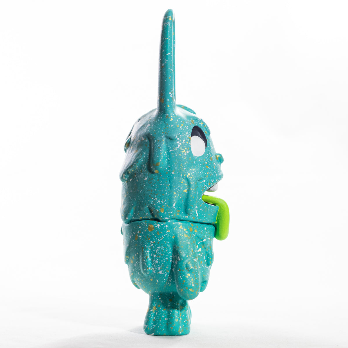 Blue and Gold Splatter Zombie Bunny