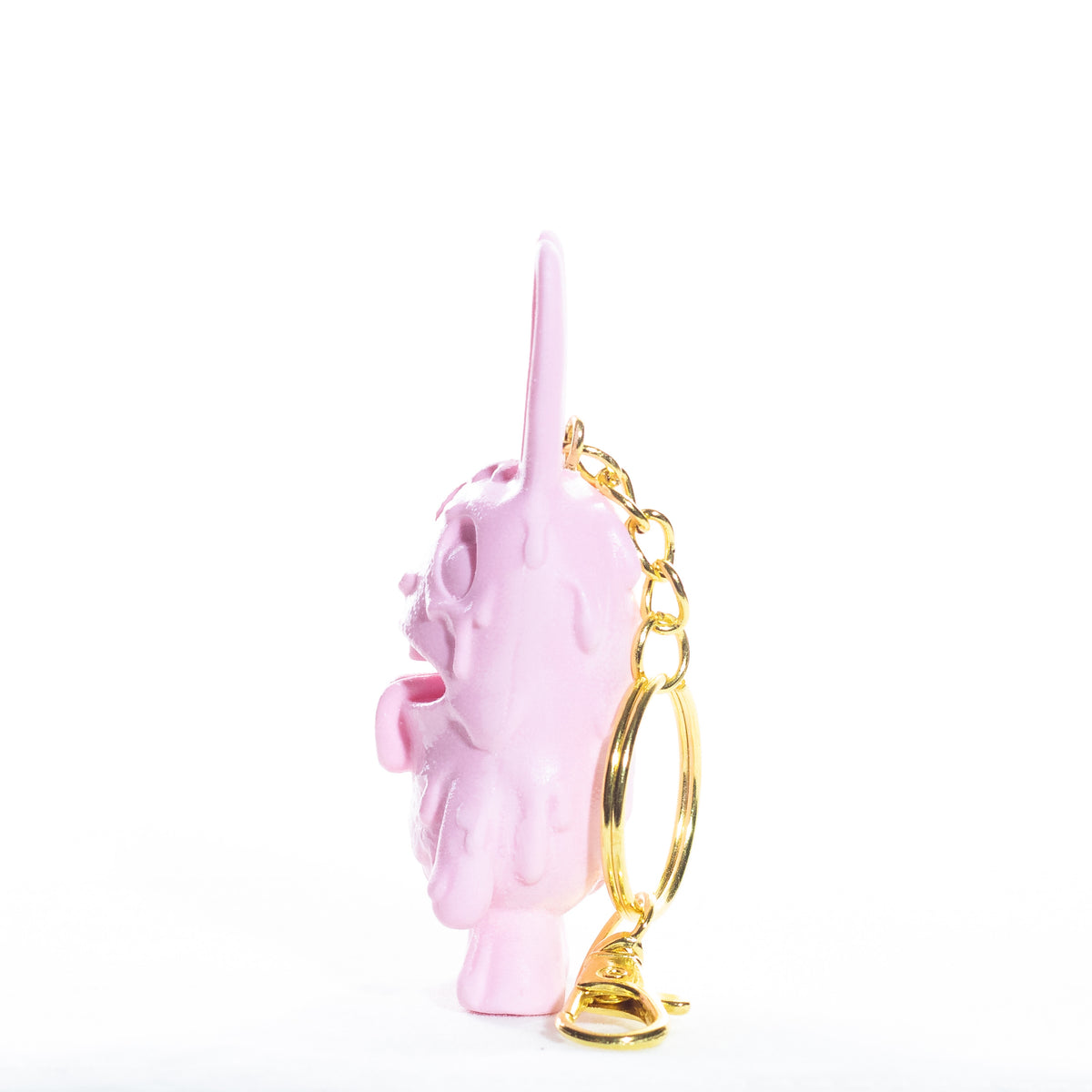 Micro Zombie Bunny Keychain - Light Pink