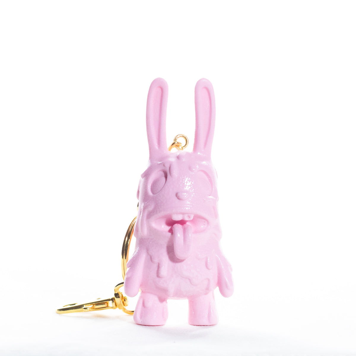 Micro Zombie Bunny Keychain - Light Pink