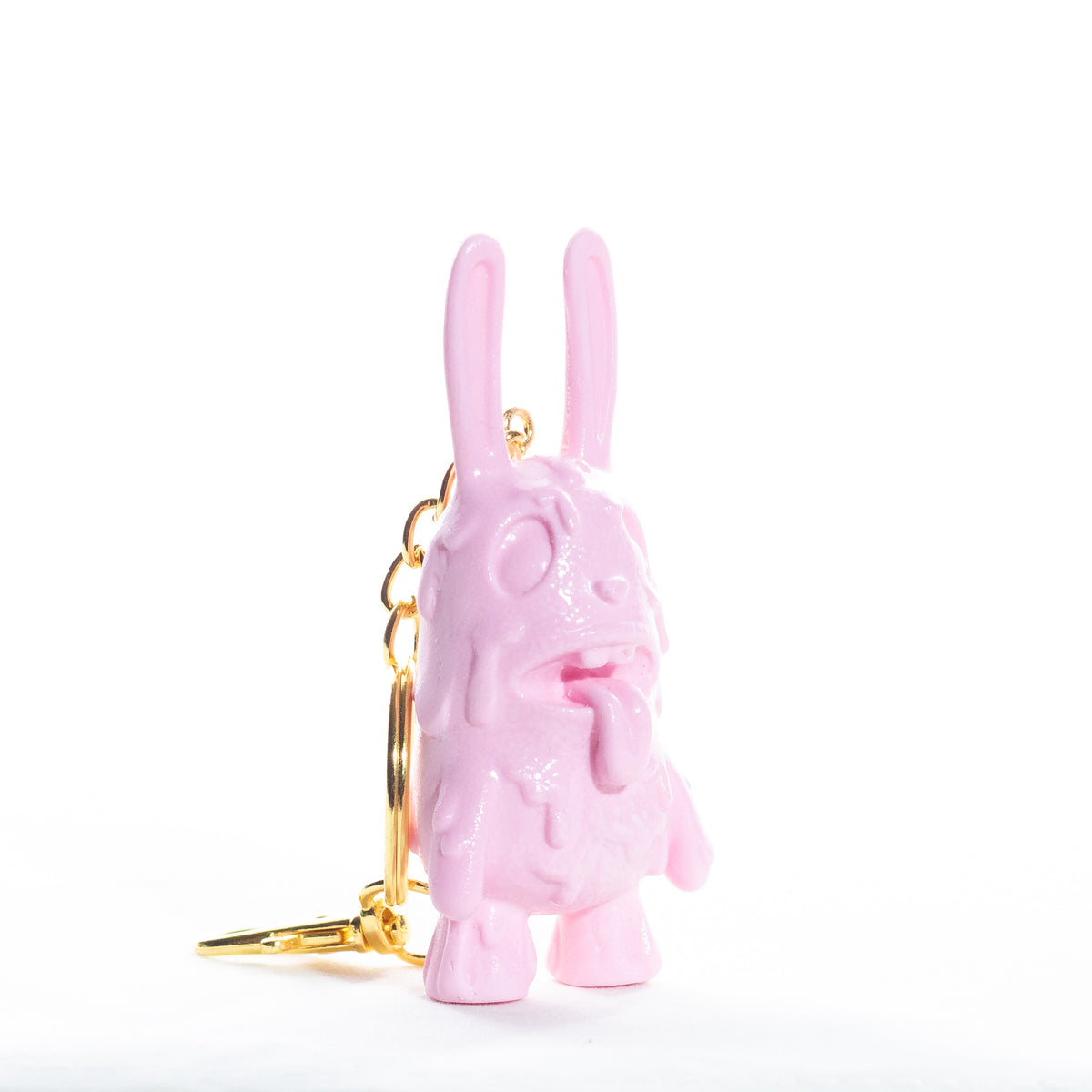 Micro Zombie Bunny Keychain - Light Pink
